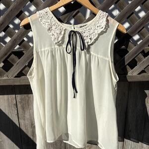 Vintage Babydoll Lace Collar Top Moon Collection / Coquette Balletcore